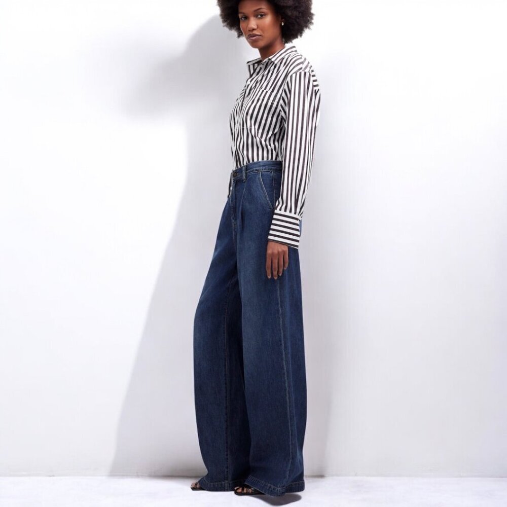 Madewell Dark Blue Wide-Leg Jeans